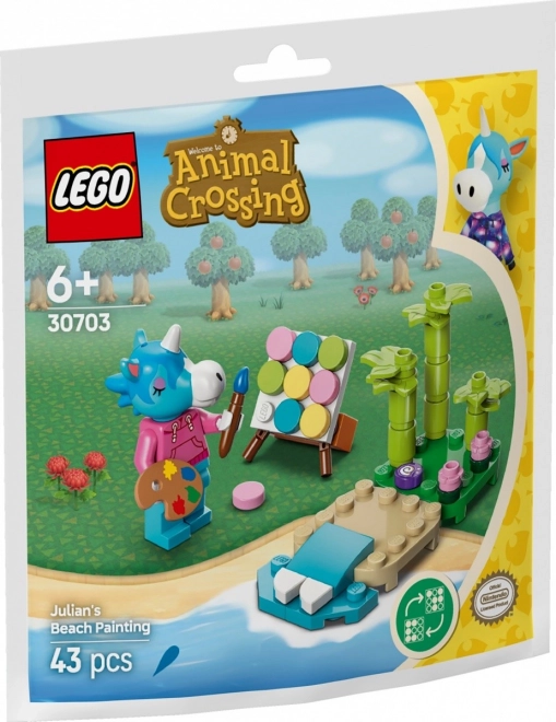 Bauset Animal Crossing Julian und Strandszenerie