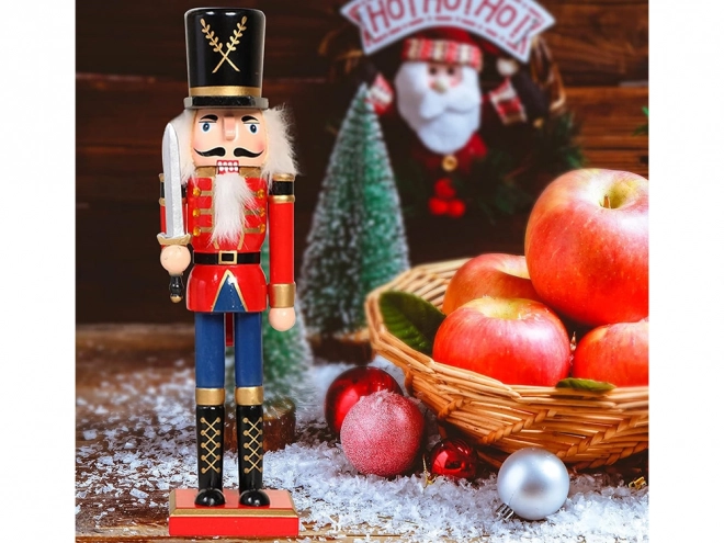 Dekorative Nussknacker Holzfigur Soldat Weihnachten