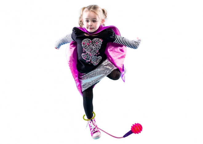 Springender Skipper Hula Hoop für den Fuß Pink mit LEDs