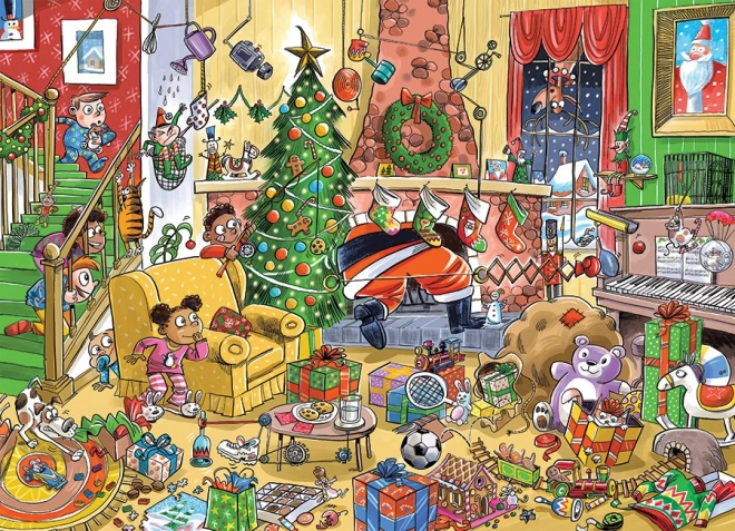 Zauberhafte Weihnachtsszene „Santa fangen“