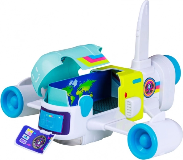 Öffnendes Flugzeug voller Details