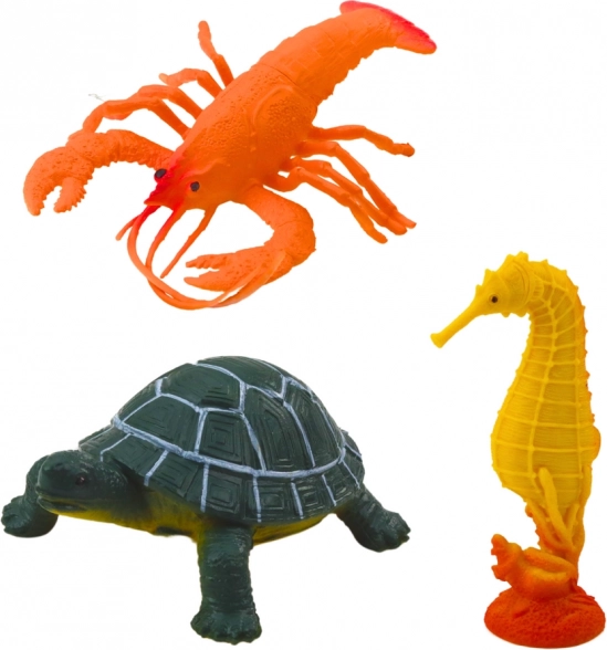 Set aus Kunststofffiguren von Meerestieren 6 Stück