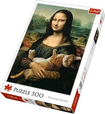 Mona Lisa und Katze Mruczek Puzzle - 500 Teile