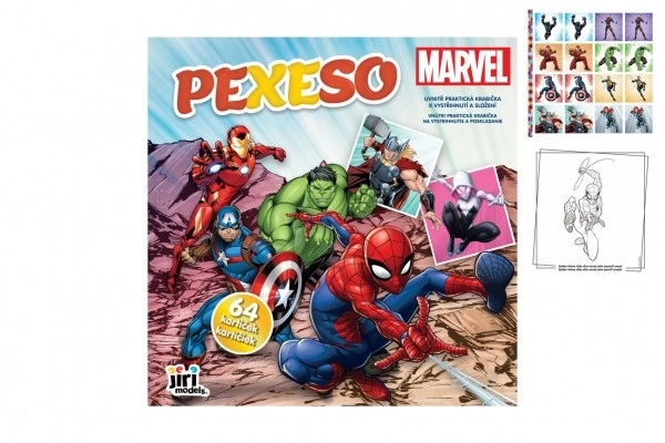 Marvel Pexeso Spielset mit Ausmalbildern