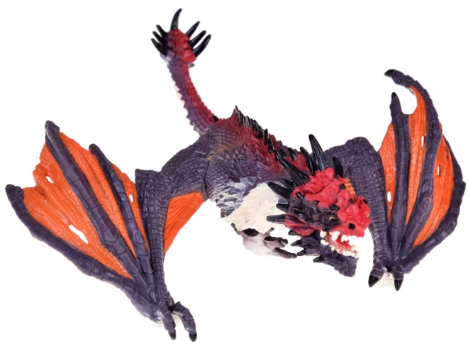 Graue und Orange Drachen Spielfigur 21 cm