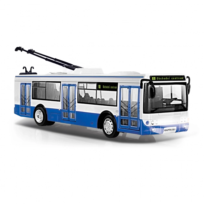 Trolleybus mit tschechischer Ansage 28 cm Blau