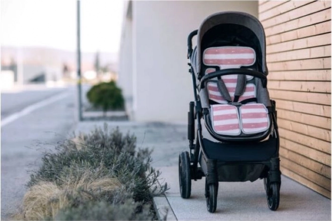 FreeON universelle Einlage für Autositz und Kinderwagen weiß-rosa