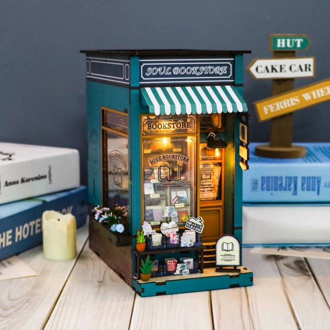 Buchstütze Bücherladen der Seele – Bausatz für Kinder