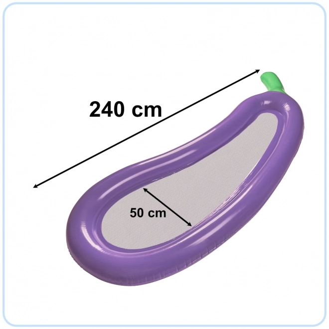 Aufblasbare Auberginen-Matratze mit Netz 240 cm