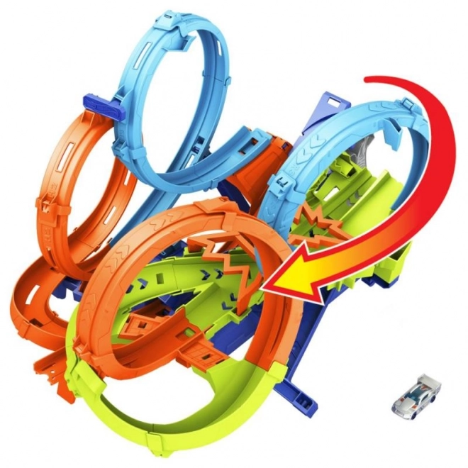 Hot Wheels Vierfach-Looping-Rennstrecke