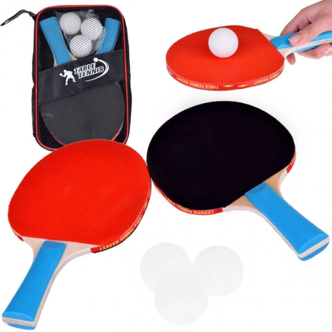 Holz Tischtennis Set mit 3 Bällen