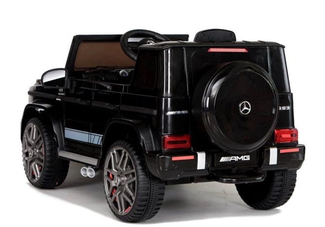 Schwarzer Mercedes G63 AMG Elektroauto für Kinder