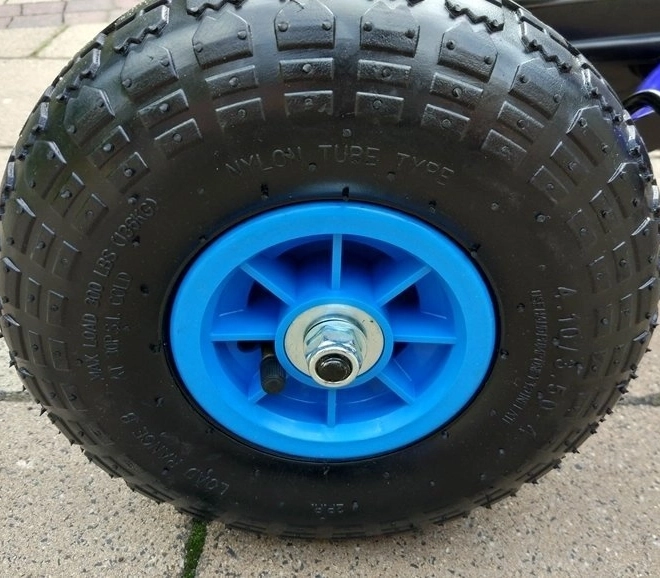 Tret-Gokart mit Luftreifen + Aufblasbare Reifen + Verstellbarer Sitz – Blau