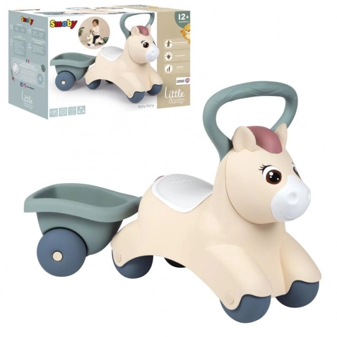 Ergonomisches Kinder-Laufrad Pony mit Anhänger