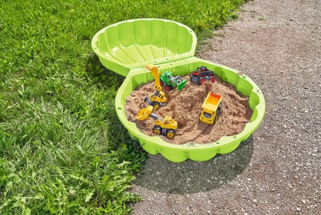 Große Plastikmuschel für Sand und Wasser