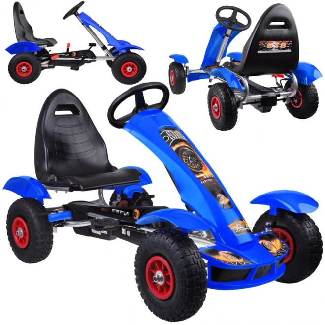 Grüner Sport-Gokart mit aufblasbaren Rädern