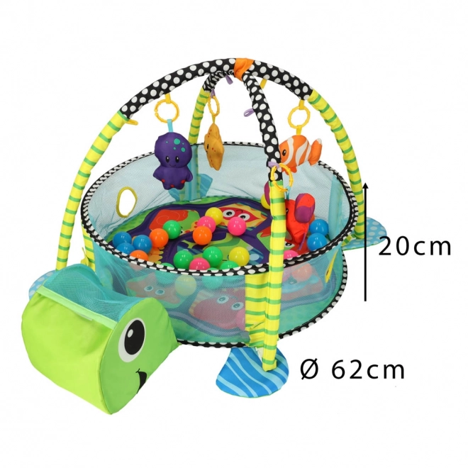 Spielmatte 3-in-1 Schildkröten-Spielzentrum mit Bällen