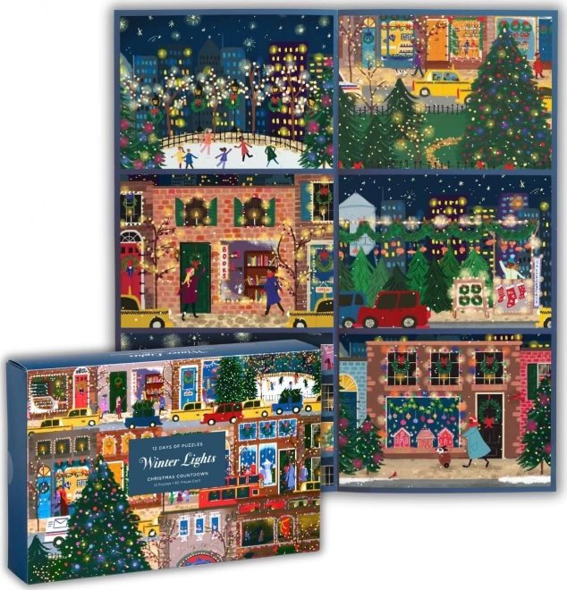 Puzzle-Adventskalender Winterlichter