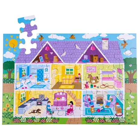 Bigjigs Toys Bodenpuzzle Puppenhaus 48 Teile