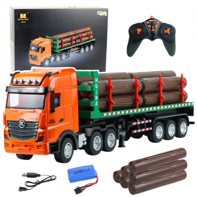 Ferngesteuerter Holztransporter Huina im Maßstab 1:18