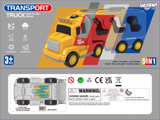 Feuerwehr-spielset mit 5 fahrzeugen von Woopie