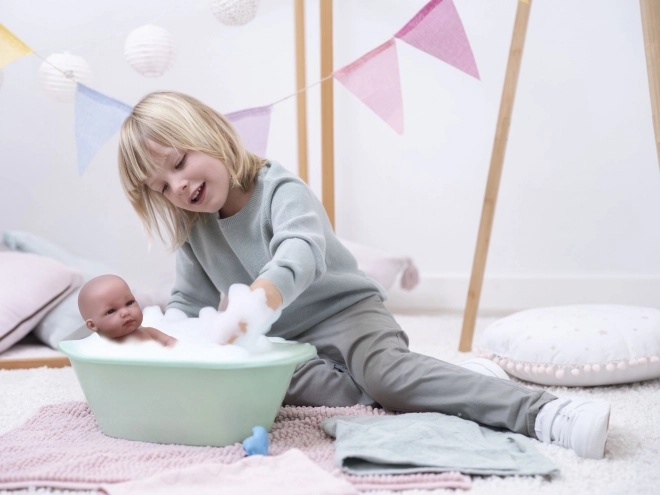 Realistische Babypuppe MÄDCHEN mit Vollvinylkörper 35 cm