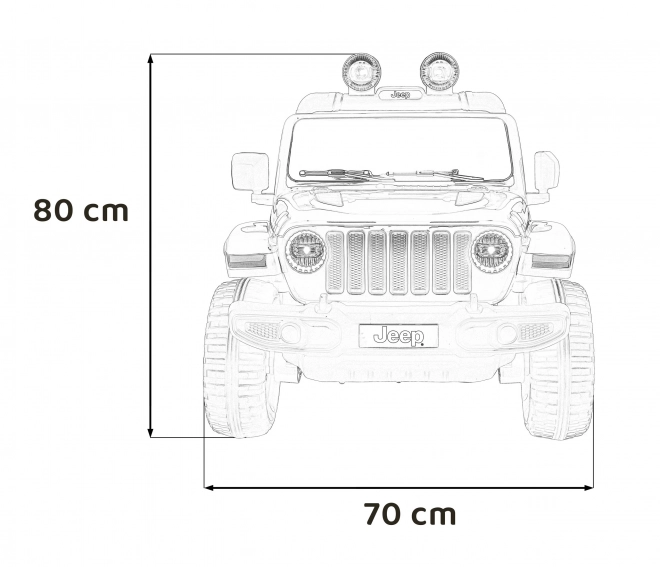 Jeep Wrangler Rubicon Batterie für Kinder schwarz + Fernbedienung + MP3 LED Radio + EVA Räder