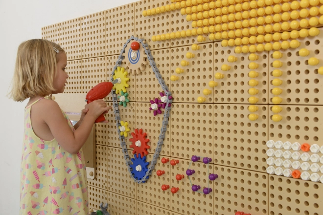 Masterkidz Wandtafel Zahnräder und Kette Bauset