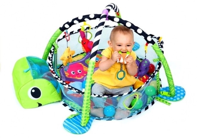 Spielmatte für Babys Schildkröte 3-in-1 Bällebad