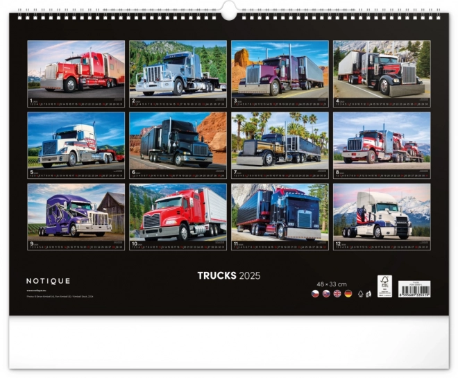 Wandkalender Trucks 2025