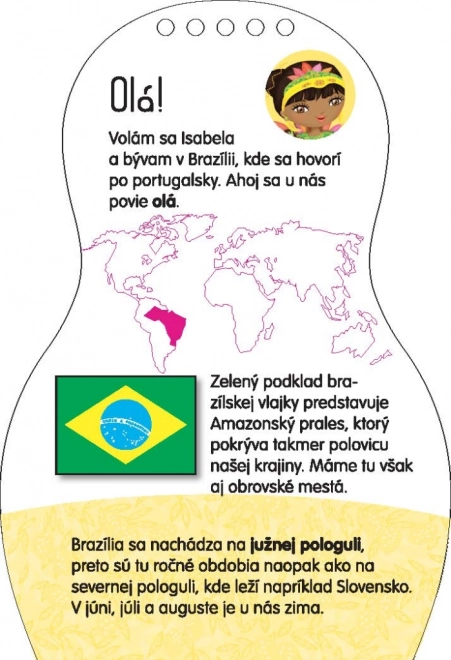 Ankleiden von brasilianischen Puppen - Malbuch Isabela