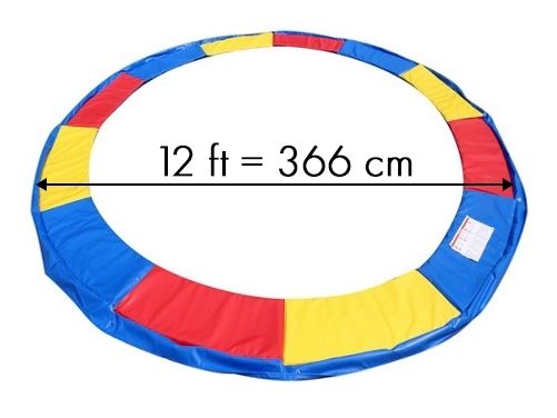 Bunte Abdeckung für Trampolin 366-374 cm