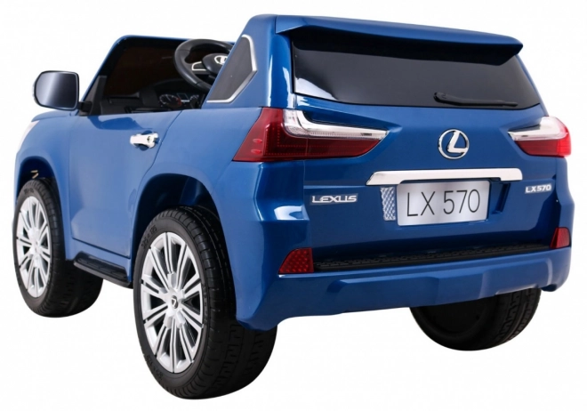 Lexus LX570 Bemaltes Auto für 2 Kinder Blau + Fernbedienung + EVA-Räder + Radio mit LED MP3