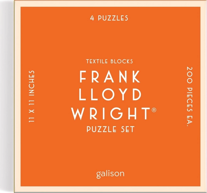 GALISON Quadratisches Puzzle Frank Lloyd Wright: Textile Blöcke 4x200 Teile