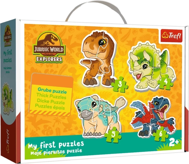 Puzzle für die Kleinsten – niedliche Dinosaurier JURASSIC WORLD Trefl