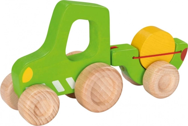 Holztraktor mit Anhänger