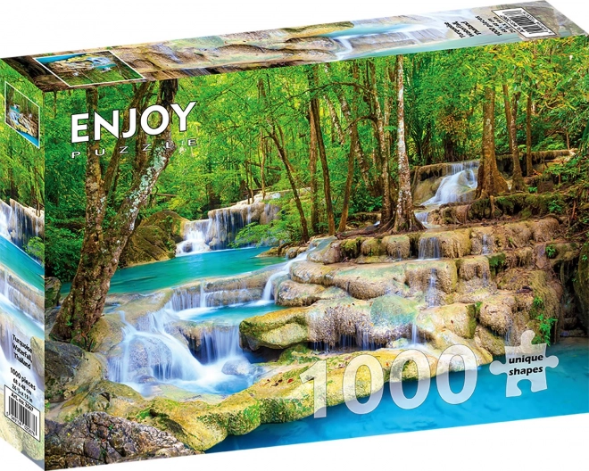 Enjoy Puzzle Türkiser Wasserfall Thailand 1000 Teile