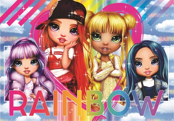 CLEMENTONI Puzzle Rainbow High: Violet, Ruby, Sunny und Skyler 180 Teile