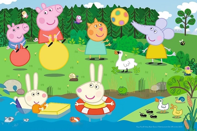 Peppa Wutz Puzzle am Teich 60 Teile