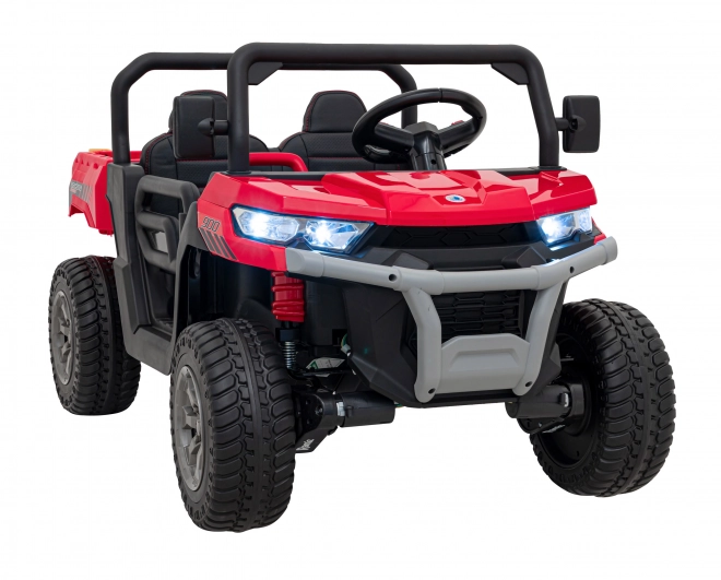 Auto Pick-Up Speed 900 pro Kinder rot + Antrieb 4x4 + bewegliche Pumpe + Gepäckraum + Fernbedienung + Schaufel + LED Audio