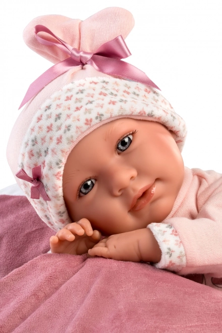 Realistische Puppe Baby mit Sound und weichem Körper - 42 cm