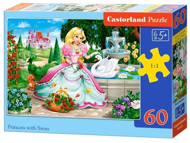 Prinzessin mit Schwan Puzzle 60 Teile