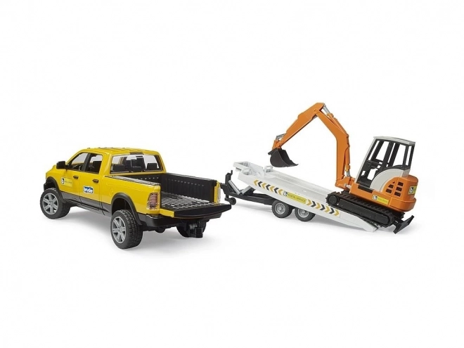 Bruder Ram Offroad Servicefahrzeug mit Minibagger