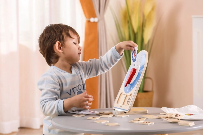 Holzlernuhr für Kinder