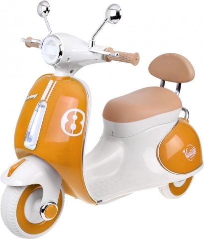Klassischer elektrischer Kinderscooter orange – Grün