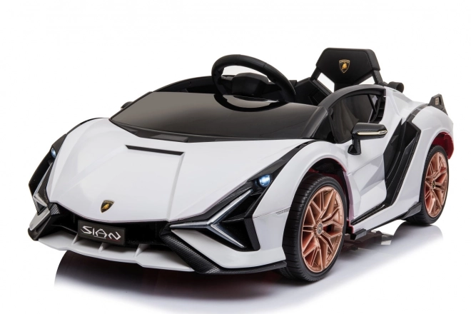 Lamborghini SIAN Kinderauto mit Batterie und Fernbedienung – Weiß