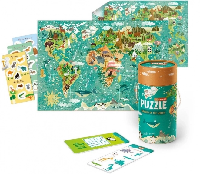 Puzzle- und Zubehör-Set Welt der Tiere