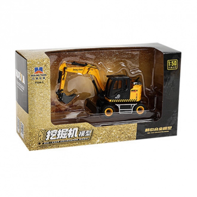 Metall Radbagger mit Schneeschild Huina 1:50