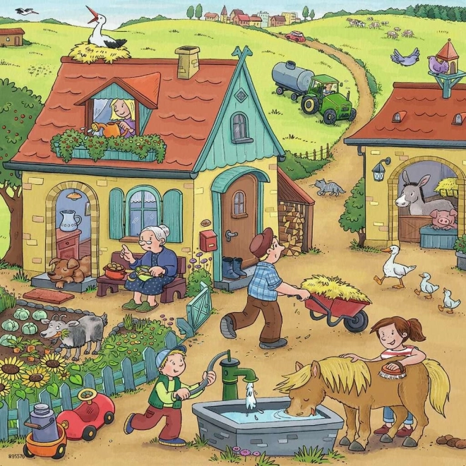 Ravensburger Puzzle Auf dem Bauernhof 3x49 Teile