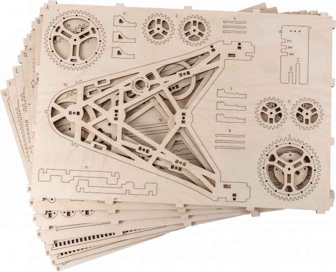 Holzmechanisches Windmühlen-Puzzle